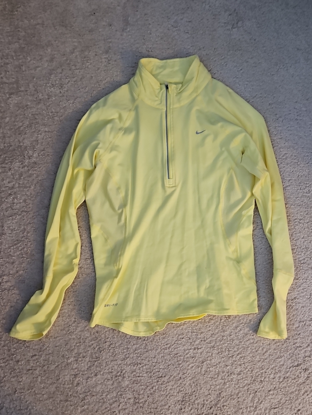 Nike Yellow Dri-FIT Quarter-Zip Training Top